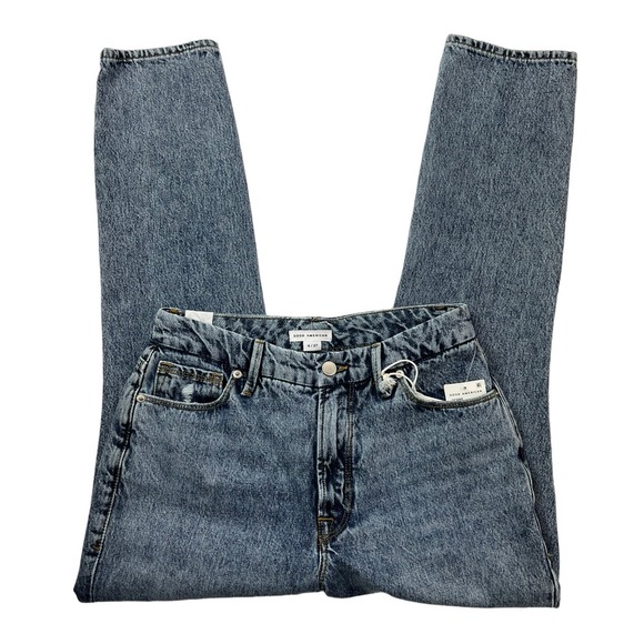 Good American Womens Size 4 Good Classic High-Rise Distressed Jeans NEW 27"x27" - Picture 4 of 16